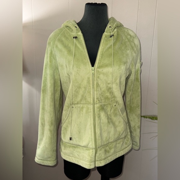 Kristen Blake • Green Thick Fleece Hooded Jacket - Picture 1 of 11
